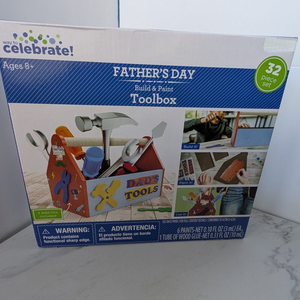 Build & Paint Toolbox Kit, 32 Pieces